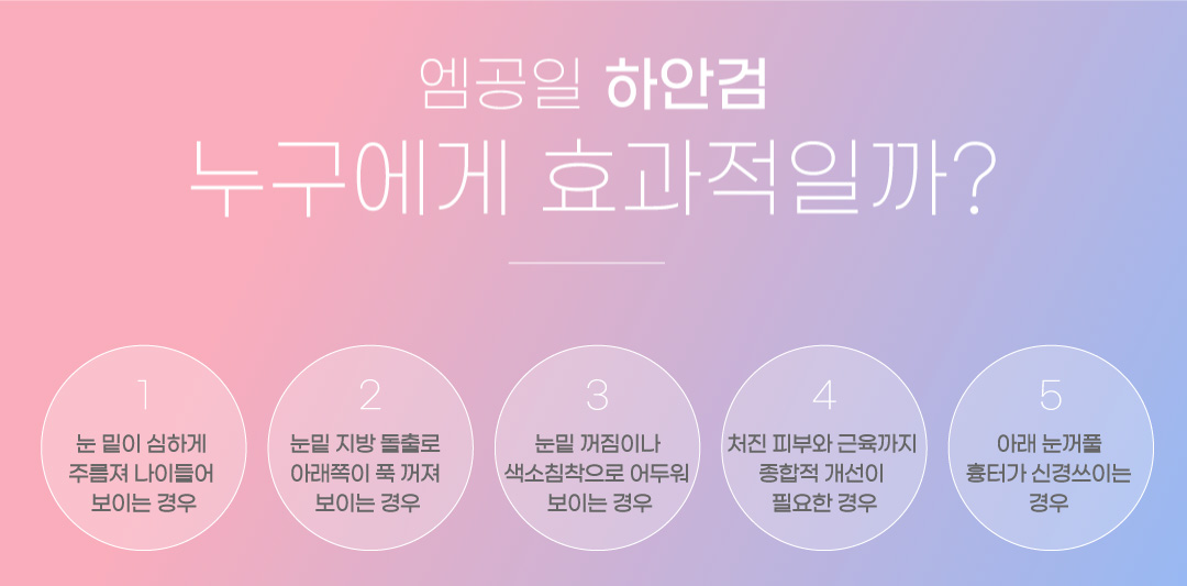 엠공일 하안검 누구에게 효과적일까?