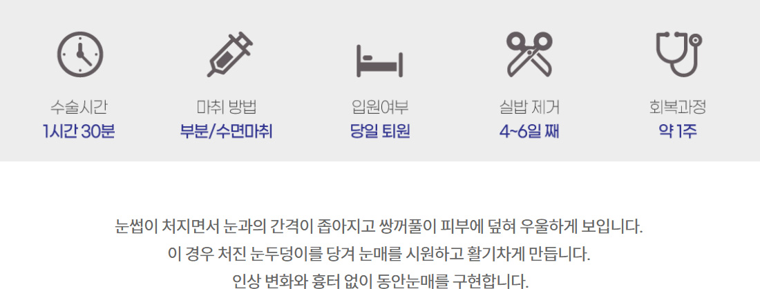 수술시간 마취방법 입원여부 실밥제거 회복과정